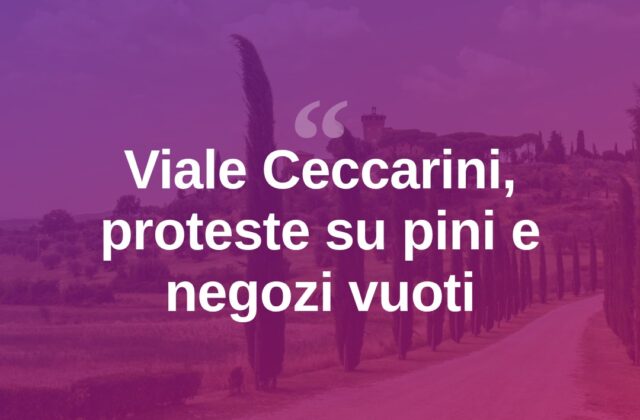 Viale Ceccarini, polemica su negozi sfitti e taglio dei pini